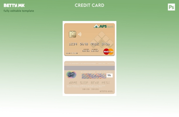 Шаблон за мастер картички со модерен стил Malta APS Bank Limited